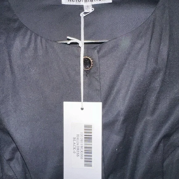 Reformation Black Halia Dress, Size 0 - Picture 5 of 7